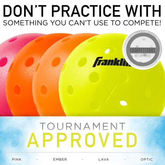 Franklin X-40 Outdoor Pickleball Ball- Ember - Pack of 3