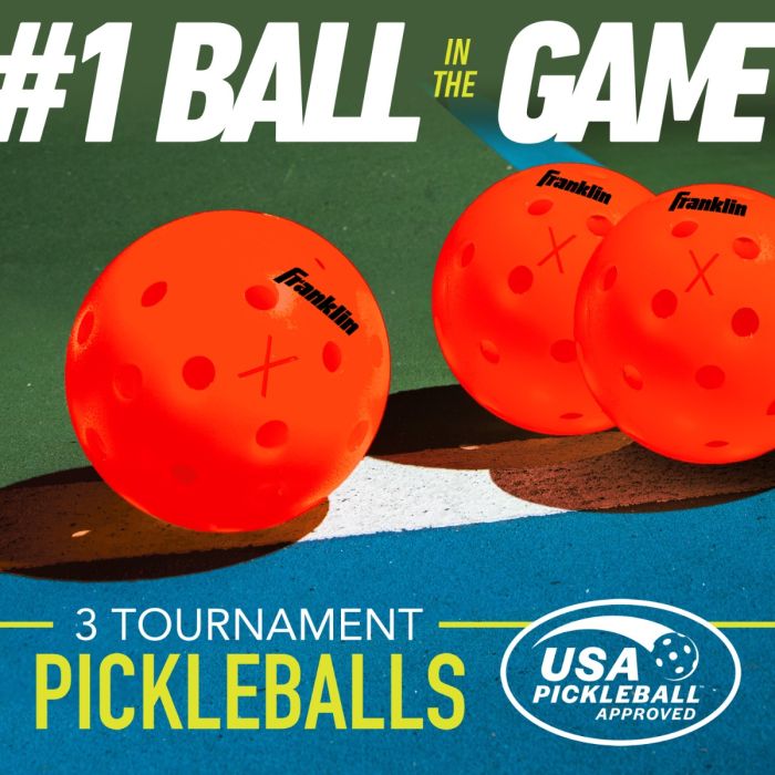 Franklin X-40 Outdoor Pickleball Ball- Ember - Pack of 3
