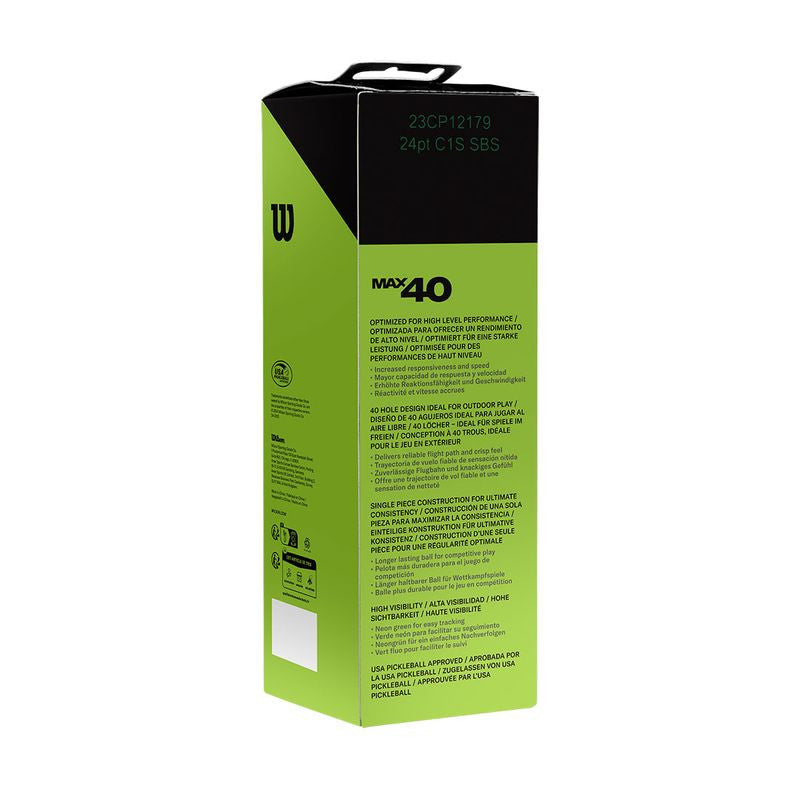 Wilson Max 40 Outdoor Pickleball Ball - Pack of 3