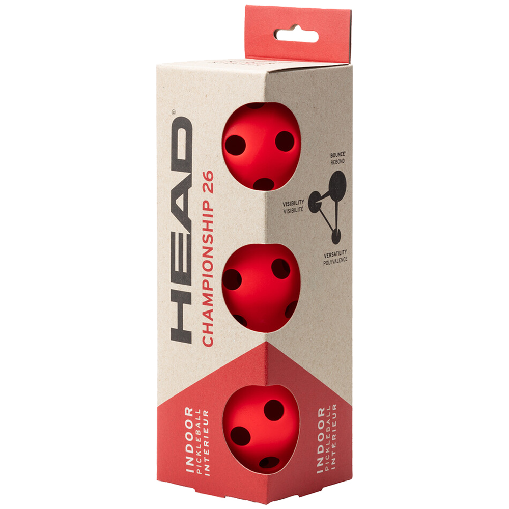 HEAD Championship 26 Indoor Pickleball Ball - Pack of 3